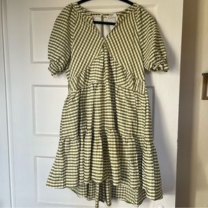Green gingham babydoll dress | Women’s size M